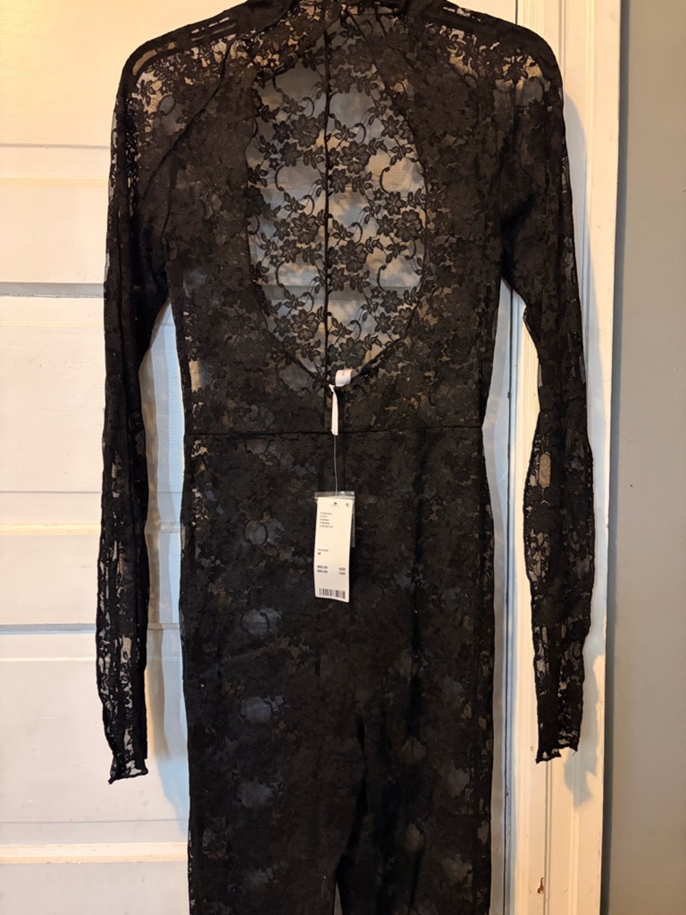 Urban Outfitters Black Lace Sheer Jumpsuit - Picture 7 of 10